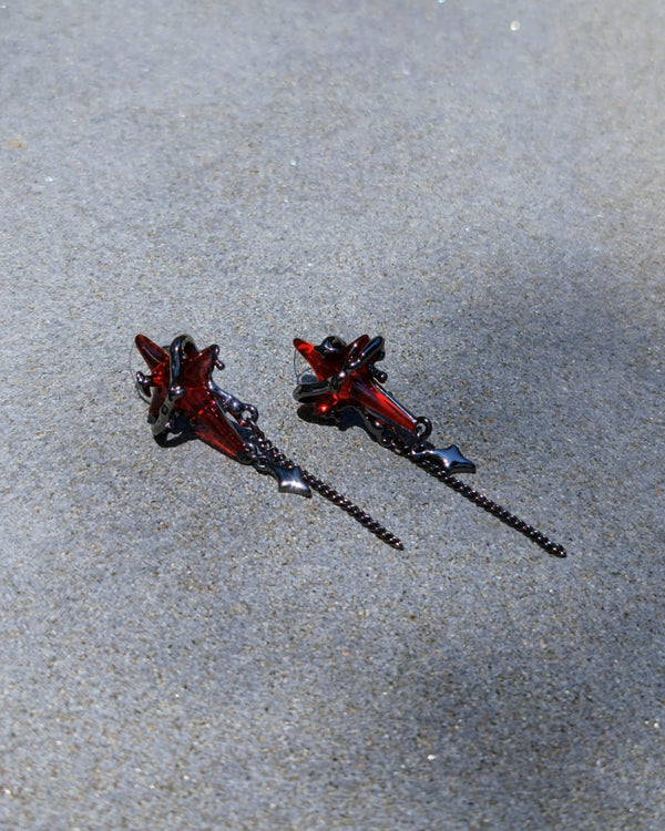 Blood Star Earrings