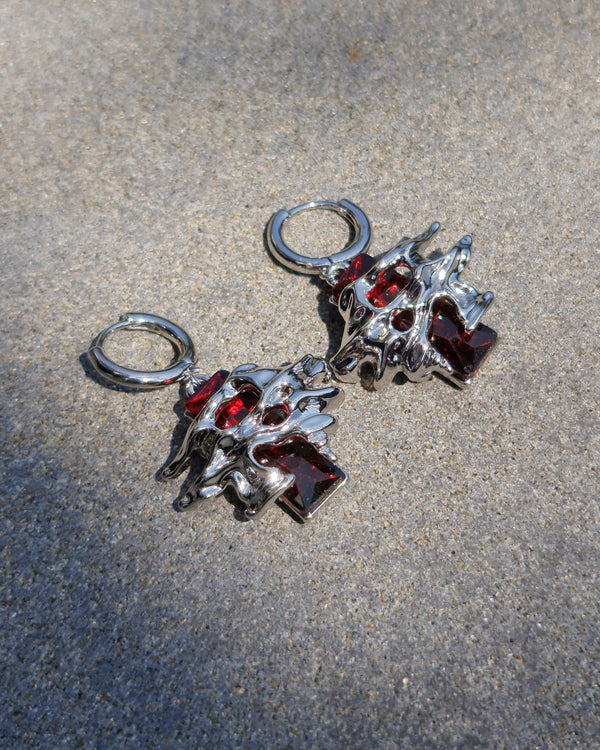 Ruby Mist Earrings - Nikaneko