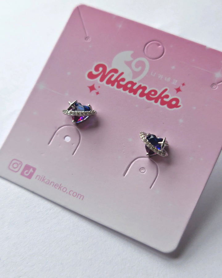 Earrings Gradient Hearts Inspired By BTS Mikrokosmos - Nikaneko